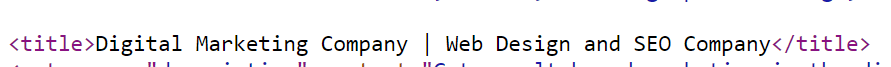types of meta tags - example of a title tag