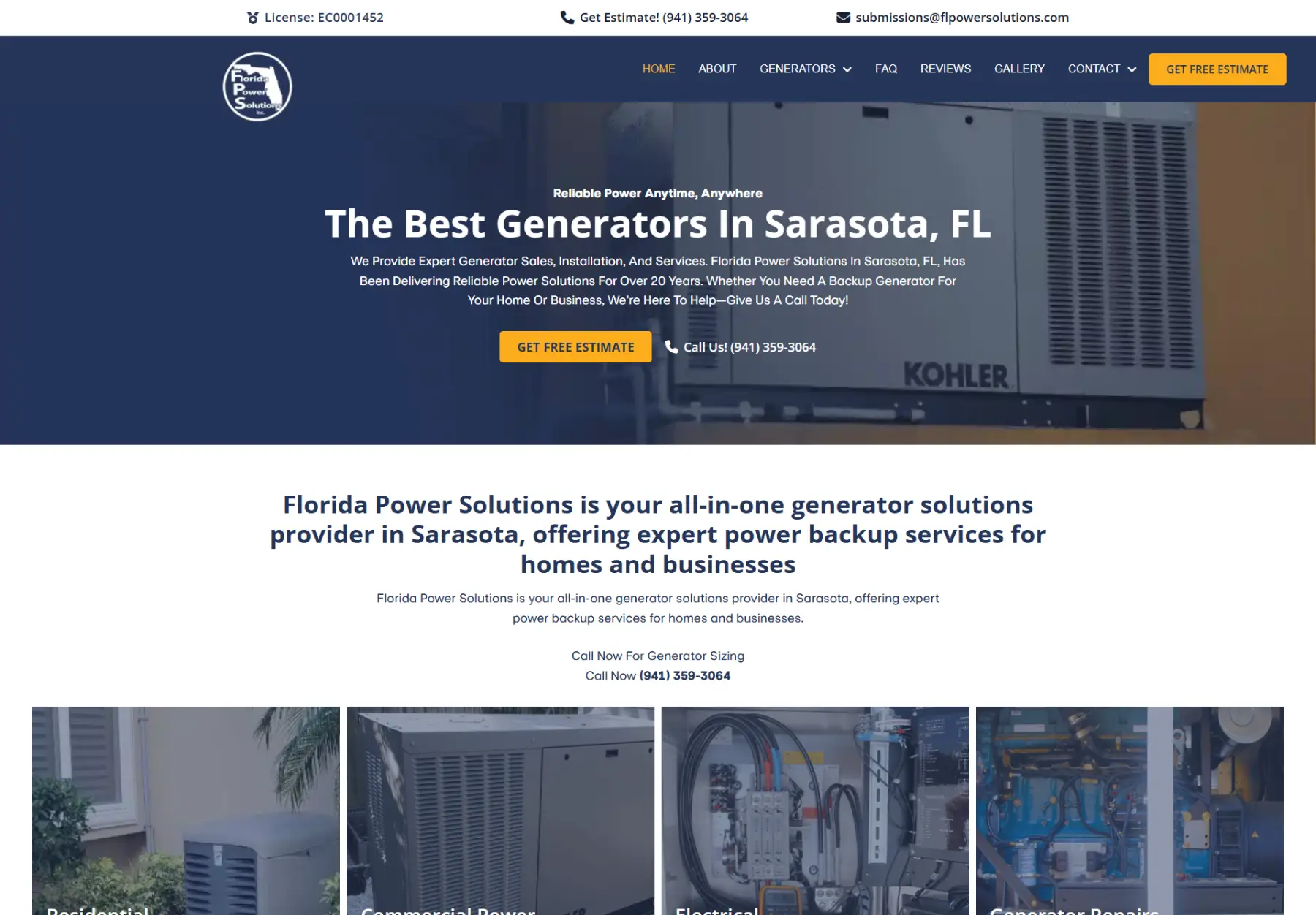 Florida Power Solutions web image